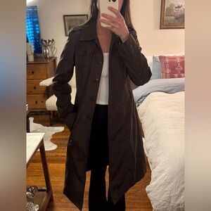 Kenneth Cole Reaction Dark Brown Trench Coat